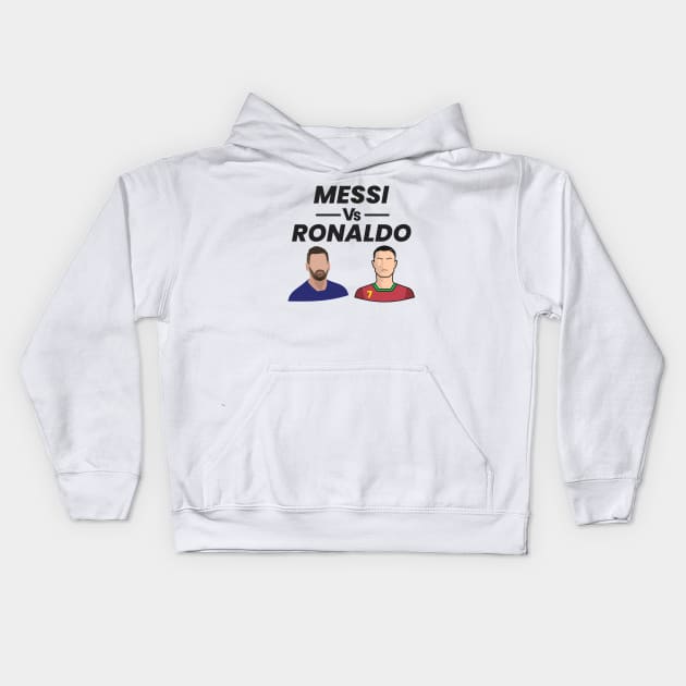 Messi vs Ronaldo Kids Hoodie by OverNinthCloud